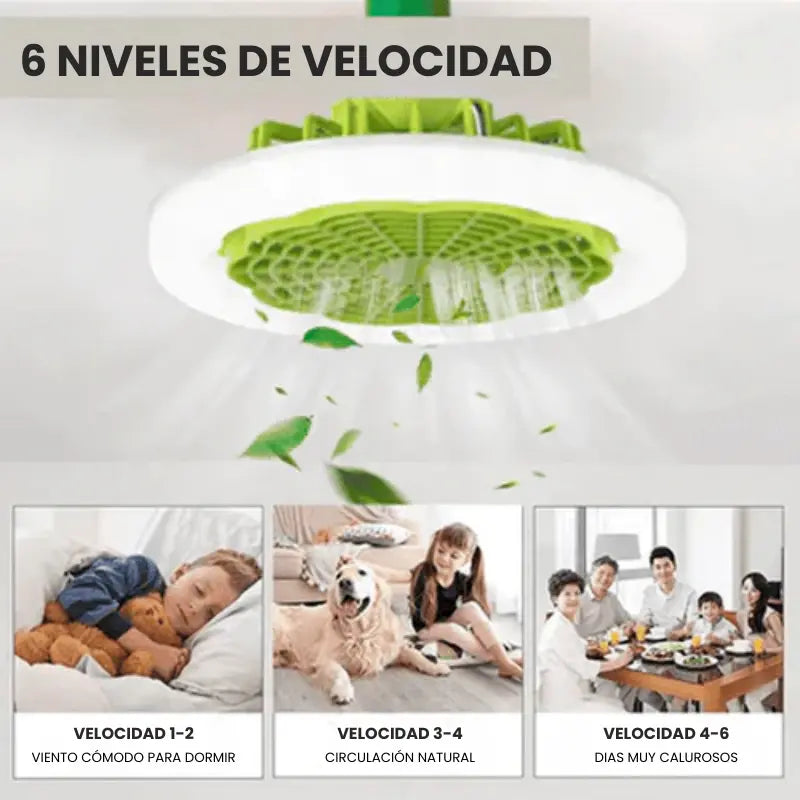 Ventilador LED TURBOMAX 2 em 1 / super potente +Ar fresco instantâneo